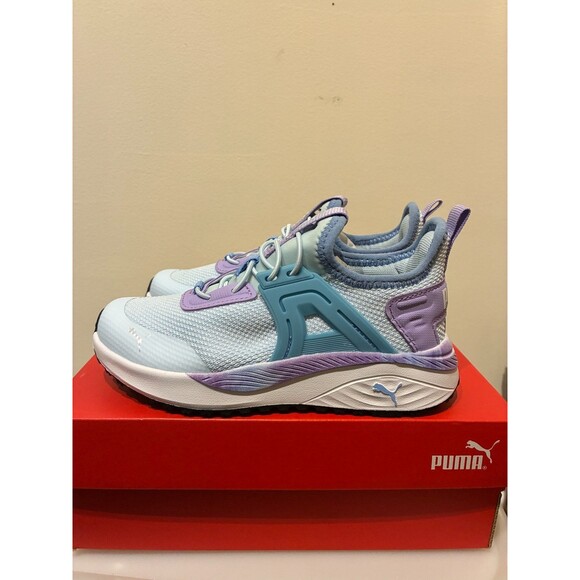 NWT Kids Puma Escapade Blue & Purple Tennis Shoes - Girls 13 - Picture 2 of 7